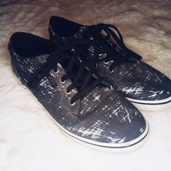 BLACK GALAXY LOW TOP VANS - Picture 1 of 8